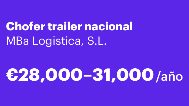 Chofer trailer nacional