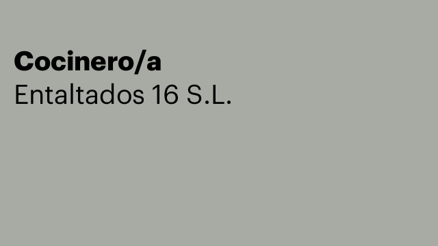 Cocinero/a
