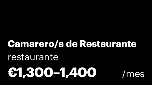Camarero/a de Restaurante