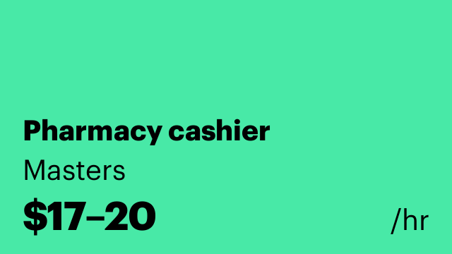 Pharmacy cashier