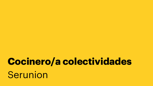 Cocinero/a colectividades