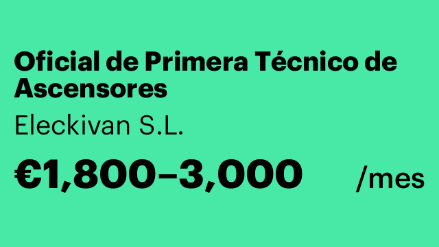 Oficial de Primera Técnico de Ascensores