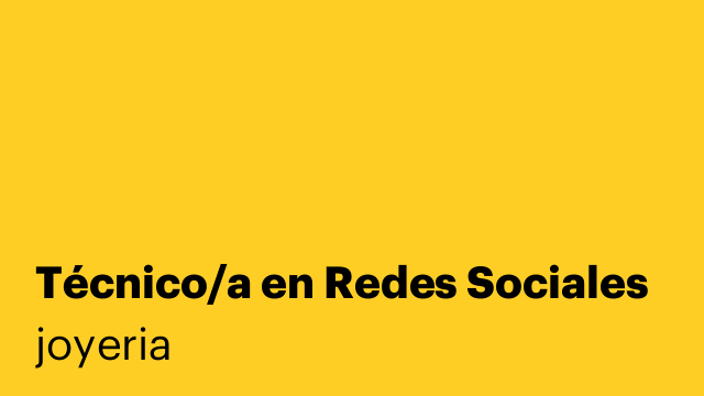 Técnico/a en Redes Sociales