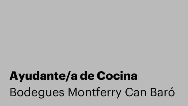 Ayudante/a de Cocina