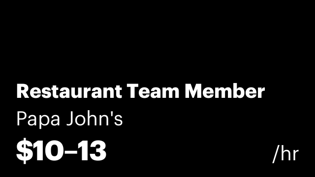 Restaurant Team Member