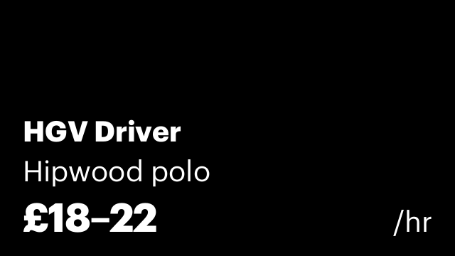 HGV Driver