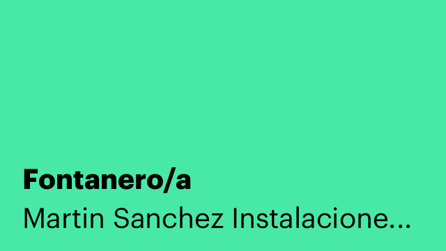 Fontanero/a