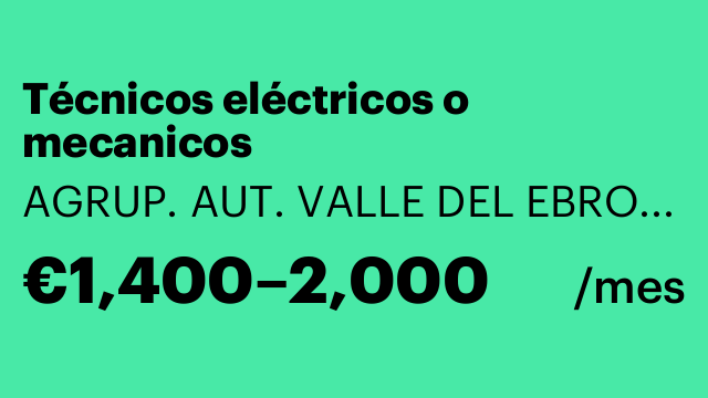 Técnicos eléctricos o mecanicos
