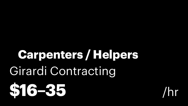 🛠️ Carpenters / Helpers