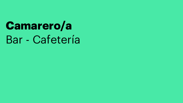 Camarero/a