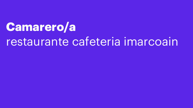 Camarero/a