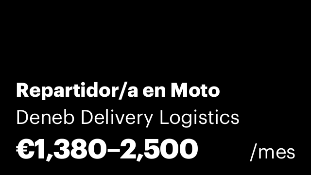 Repartidor/a en Moto
