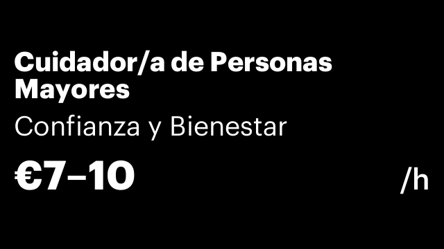 Cuidador/a de Personas Mayores