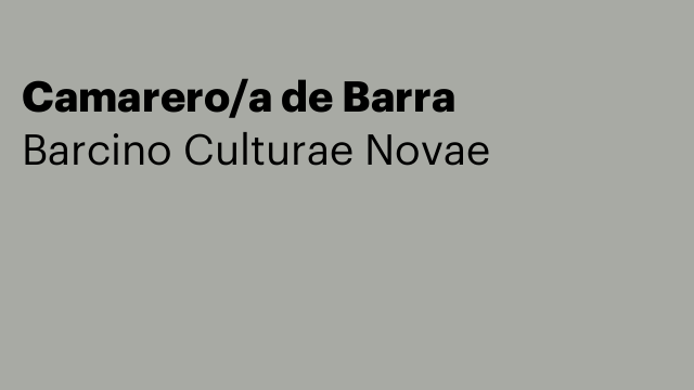 Camarero/a de Barra