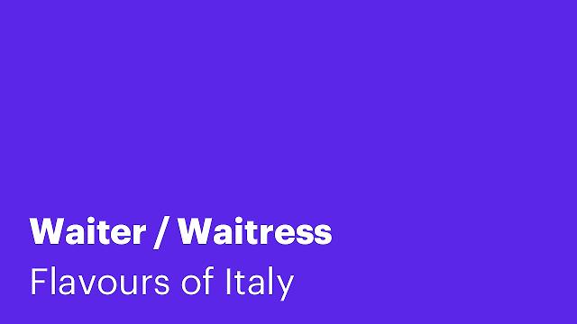 Waiter / Waitress
