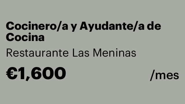 Cocinero/a y Ayudante/a de Cocina