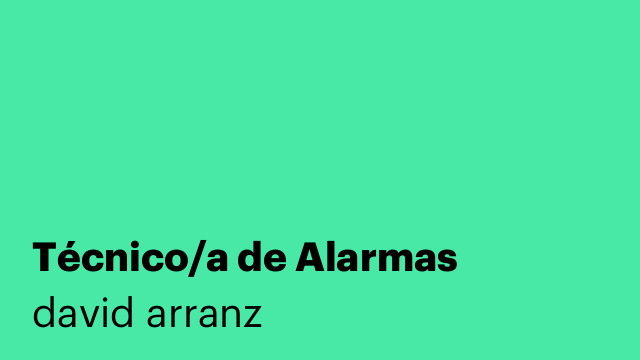 Técnico/a de Alarmas