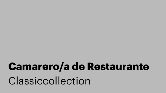 Camarero/a de Restaurante