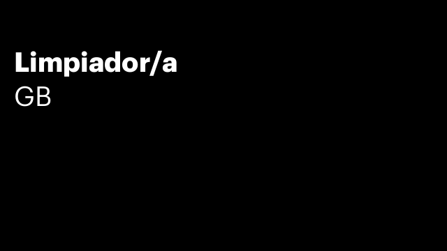 Limpiador/a