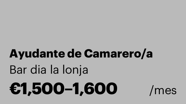 Ayudante de Camarero/a