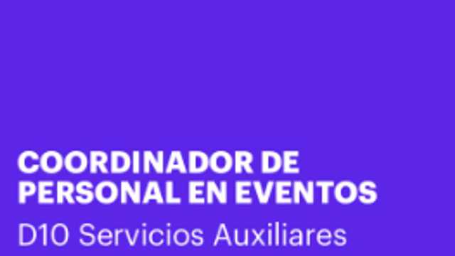 COORDINADOR DE PERSONAL EN EVENTOS