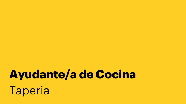 Ayudante/a de Cocina