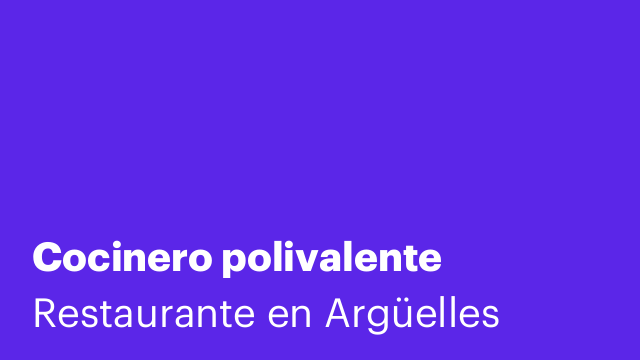 Cocinero polivalente