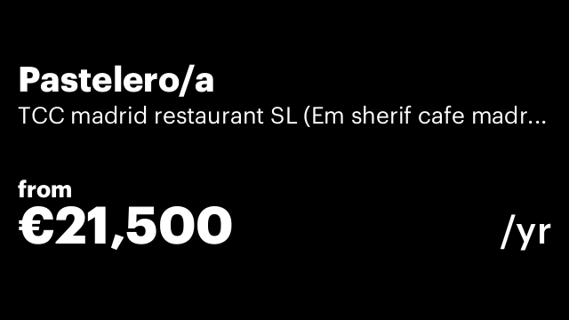 Pastelero/a