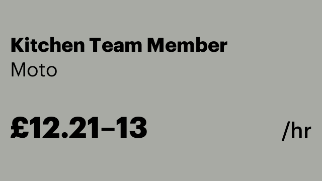Kitchen Team Member