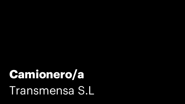 Camionero/a
