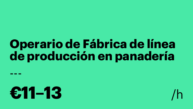 Operario de Fábrica de línea de producción en panadería industrial