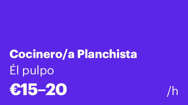 Cocinero/a Planchista