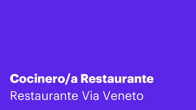 Cocinero/a Restaurante
