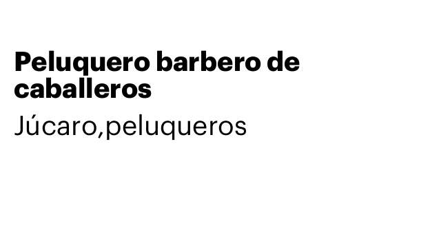 Peluquero barbero de caballeros