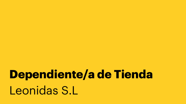 Dependiente/a de Tienda