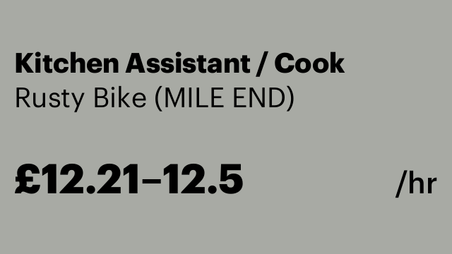 Kitchen Assistant / Cook
