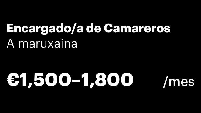 Encargado/a de Camareros