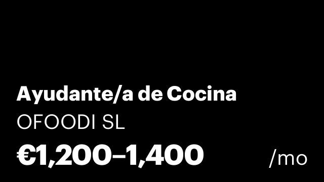 Ayudante/a de Cocina