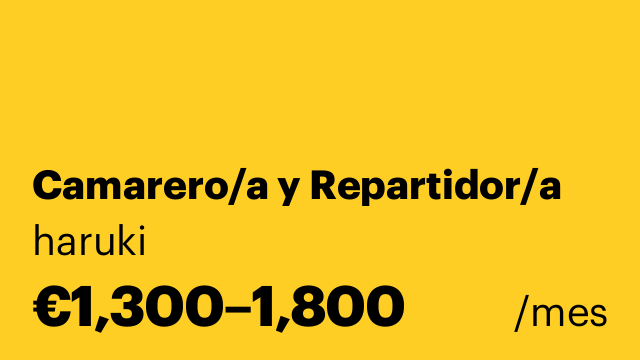 Camarero/a y Repartidor/a