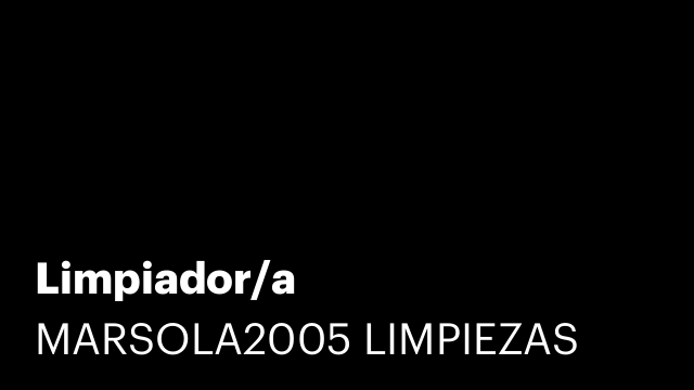 Limpiador/a