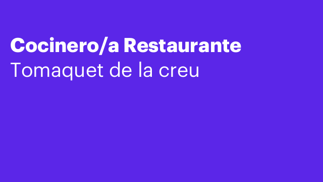 Cocinero/a Restaurante
