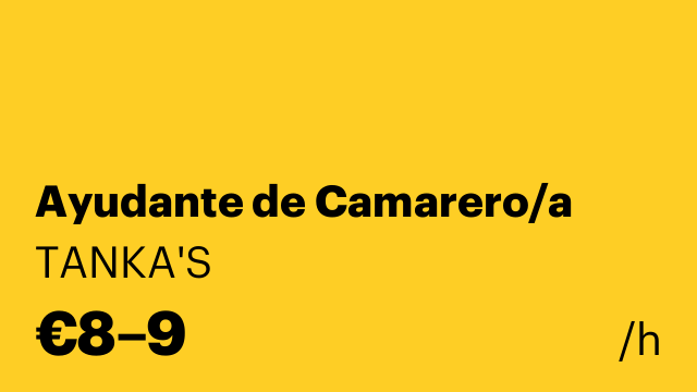 Ayudante de Camarero/a