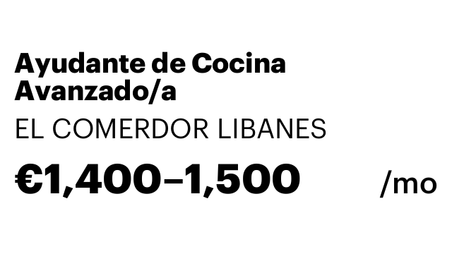 Ayudante de Cocina Avanzado/a