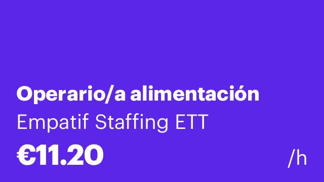 Operario/a alimentación
