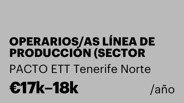 OPERARIOS/AS LÍNEA DE PRODUCCIÓN (SECTOR CÁRNICO)