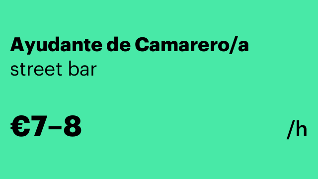 Ayudante de Camarero/a