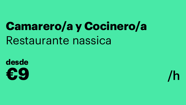 Camarero/a y Cocinero/a