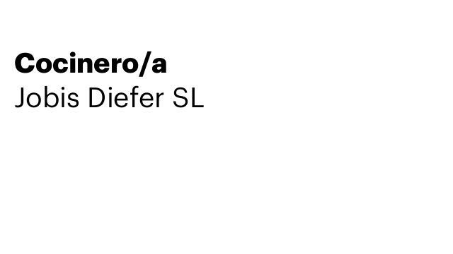 Cocinero/a