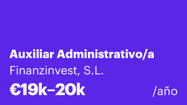 Auxiliar Administrativo/a