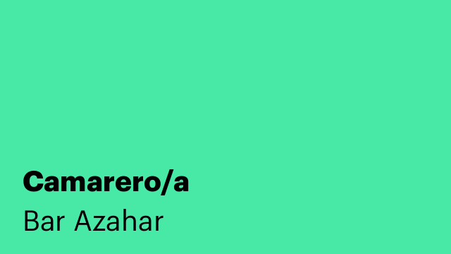 Camarero/a